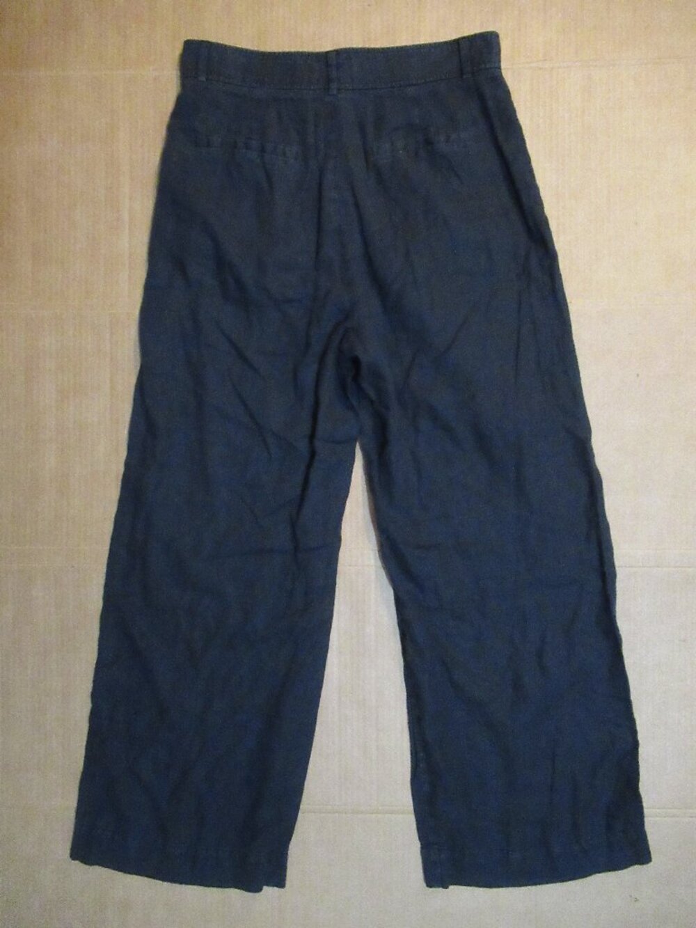 Everlane Way-High Drape 100% Linen Wide Leg Pants Black | 10 - Picture 4 of 14
